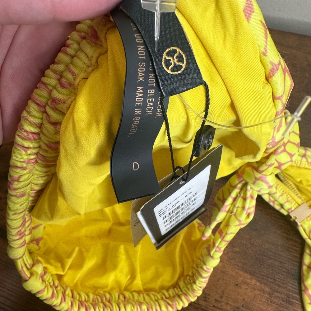 NWT Vix Mamba snake yellow Bia Tube Bikini Set Top D bottoms XS - Picture 8 of 9